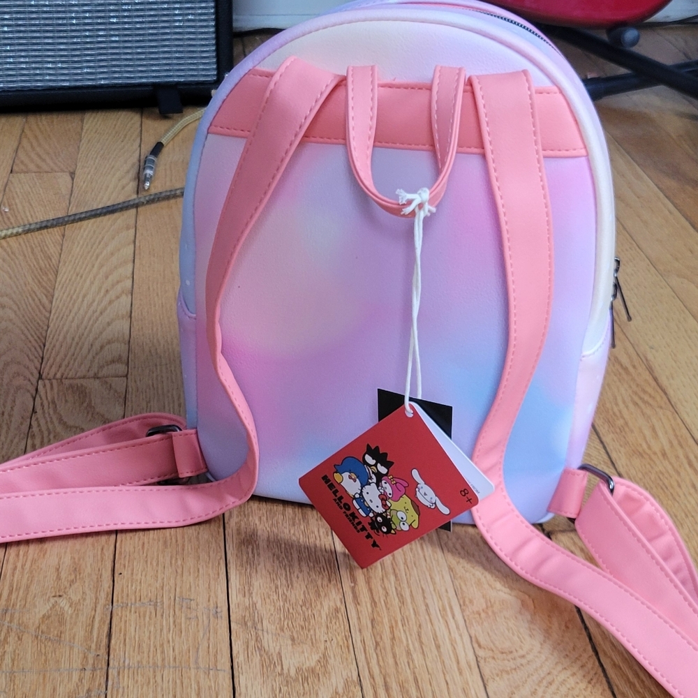 Loungefly Pastel Pink Purple Hello Kitty Mini Backpack - Picture 2 of 3